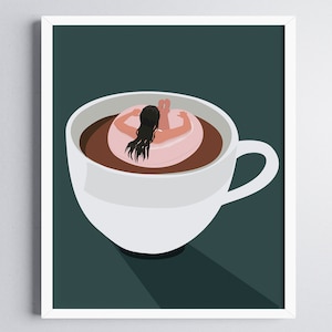 Coffee Lover Art Print, Instant Download Print