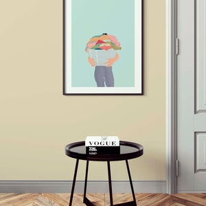 Laundry Day Art Print, Instant Download Print, Pastel Colors Art Print ...