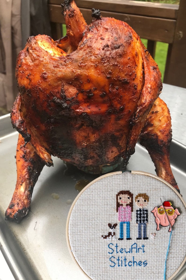 Cool turkey magnetic needle minder with sunglasses and fez – funny enamel accessory for cross stitch, embroidery, and needlepoint – quirky Thanksgiving stitching gift.
