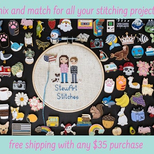 Variety of enamel magnetic needle minders – mix and match designs for cross stitch, embroidery, sewing, quilting, or needlepoint. Free shipping on $35+ orders.