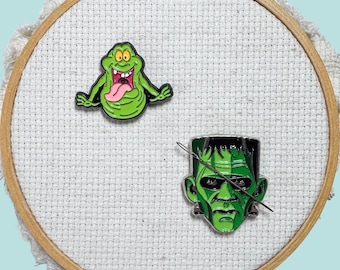 Frankenstein and Slimer Ghost Needle Minders