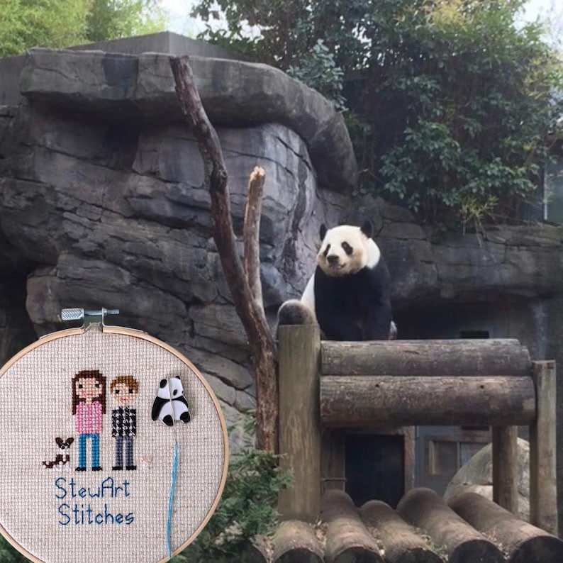 Panda bear magnetic needle minder – cute enamel accessory for cross stitch, embroidery, and needlepoint – adorable animal themed stitching gift for panda lovers.