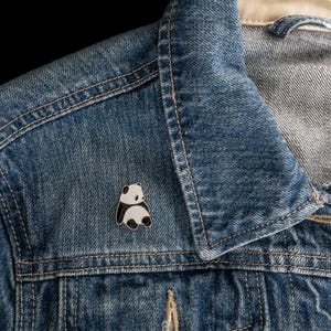 panda magnetic enamel pin