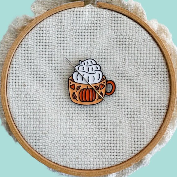 Pumpkin Spice Latte Needle Minders, PSL Fall Needle Holder