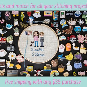 Variety of enamel magnetic needle minders – mix and match designs for cross stitch, embroidery, sewing, quilting, or needlepoint. Free shipping on $35+ orders.