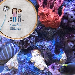 Fish magnetic enamel needle minder – coastal-themed needle holder for cross stitch, embroidery, sewing, quilting, or needlepoint. Great gift for nautical or beach lovers.