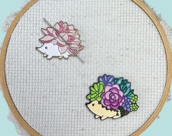 Hedgehog Enamel Needle Minder, Magnetic Lapel Pin