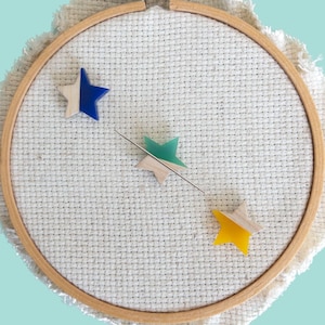 Star Needle Minder, Fridge Magnet, Needle Nanny, Cross Stitch Needle Magnet, Embroidery Magnet