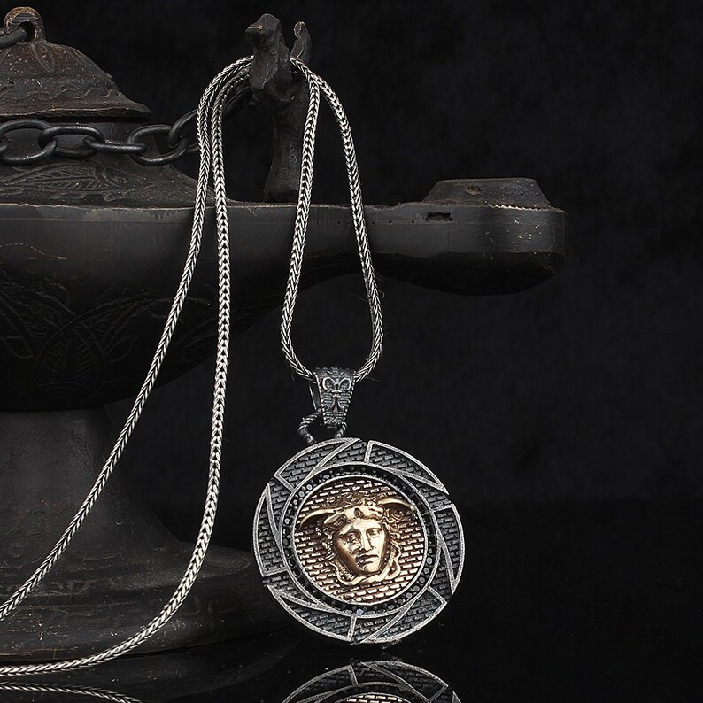 Gorgon Medusa Charm Pendant Medusa Mens Pendant Necklace Best Gift Ideas