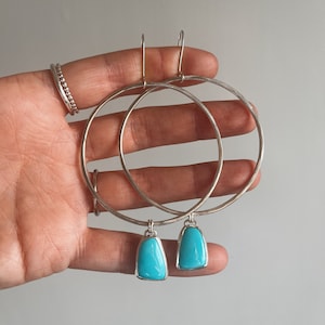 Turquoise Hoops #6