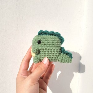 Cute Dinosaur Airpods 1, 2, 3,Pro,Pro 2 Case-Headphone Case,Dinosaur Crochet Animals AirPods Case,Handmade Crochet AirPod Case,Handmade Gift