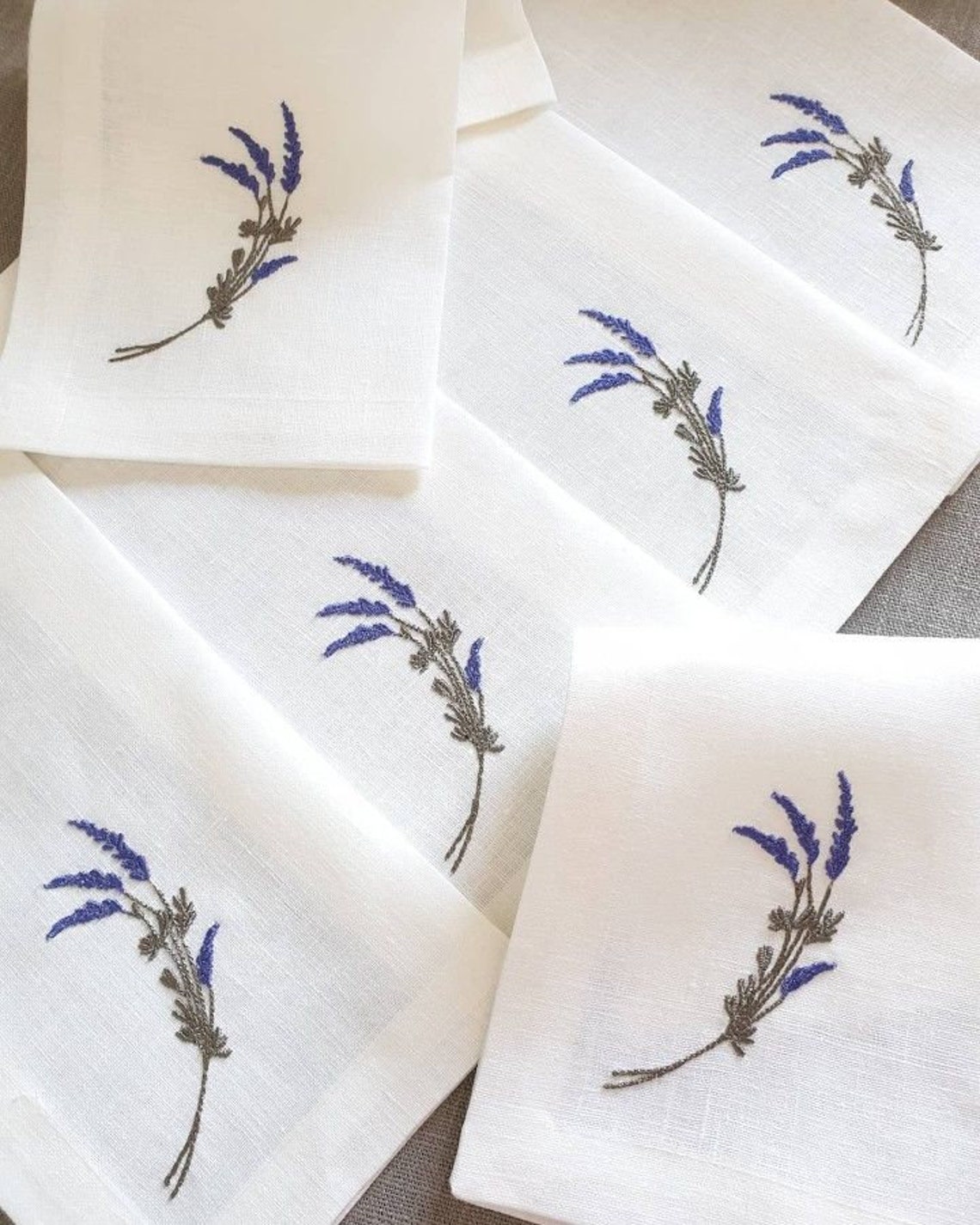 Linen Napkins Embroidered Linen Napkins Hand Emboridery Etsy