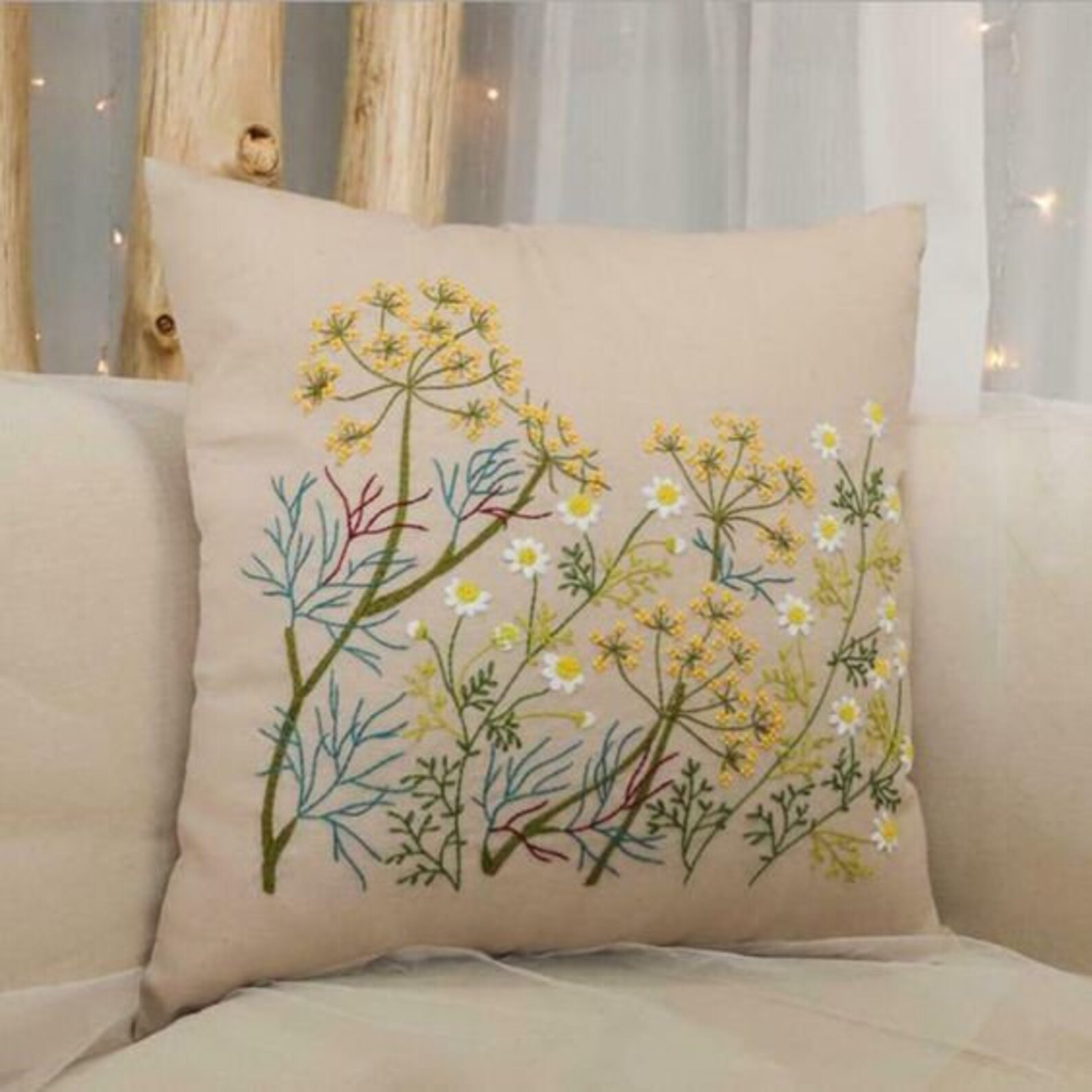 Linen Pillow Cover Embroidered Floral Linen Pillow Cover Etsy