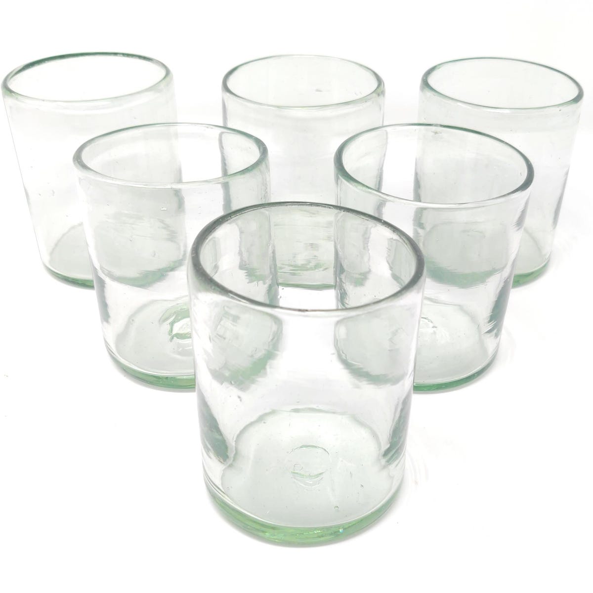 Hand Blown Natural Tumbler Glasses - Set of 6 Mexican Tumbler Glasses (10oz) - Etsy