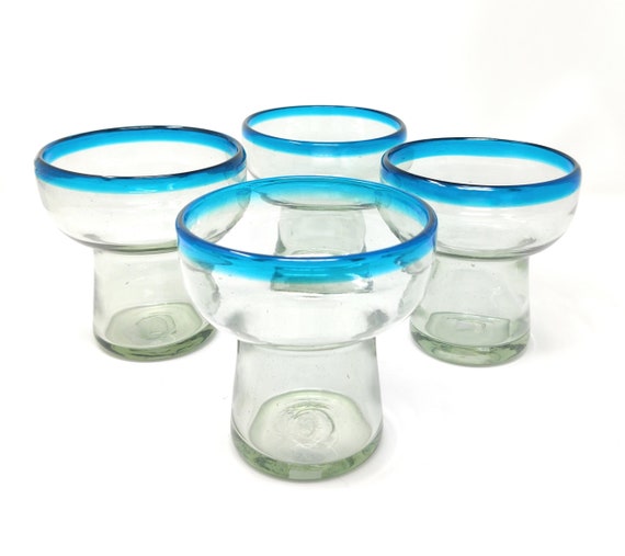 Large 14 oz Stemless Margarita Glasses + Colored