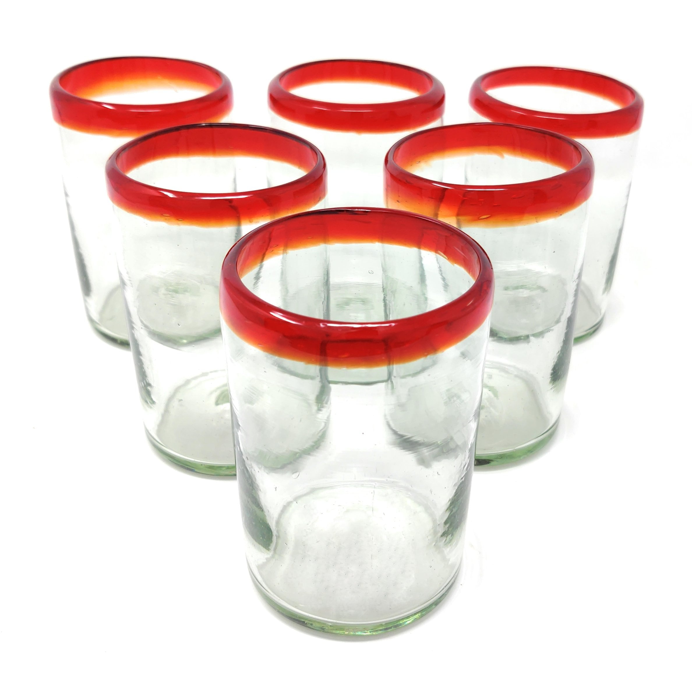 Hand Blown Mexican Drinking Glasses Set of 6 Glasses With Etsy