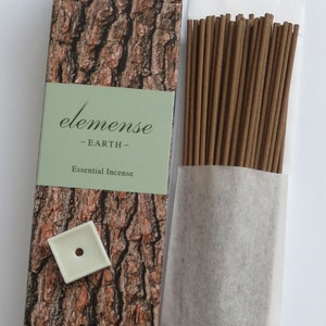 Japanese Incense - Elemense - Earth - 40 Sticks & holder - by Nippon Kodo