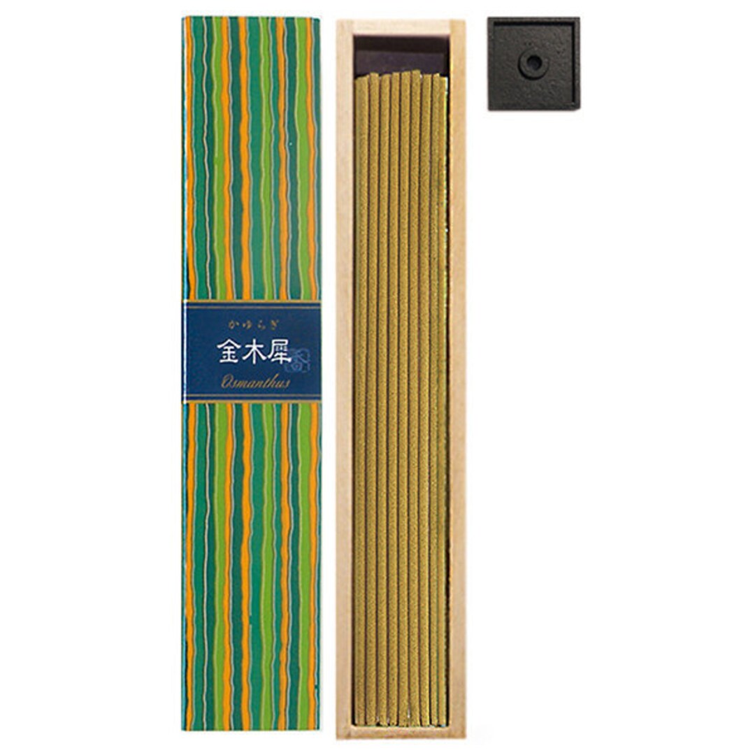 Osmanthus Fragrance Japanese Incense Kayuragi by Nippon Kodo Box of 40 Sticks & Holder Etsy