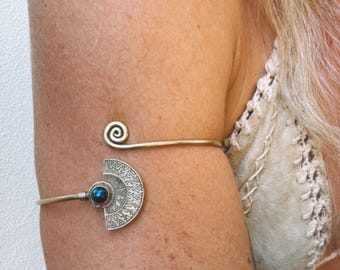 Indian Brass Labradorite Armband | Summer Jewellery | Bohemian | Labradorite Body Jewelry | Hippie | Boho Armband | Tribal