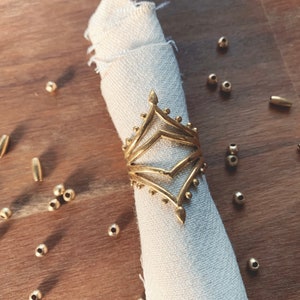 Diya Ring • Brass Tribal Boho Ring | Brass Jewellery | Bohemian | Tribal Jewelry | Hippie | Adjustable Ring