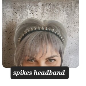 Edgy Spike Headband - Punk Rock Hairpiece with Gothic Vibes Goth Accessories Gothic Spike Turban Emo Girl Hair Accessory