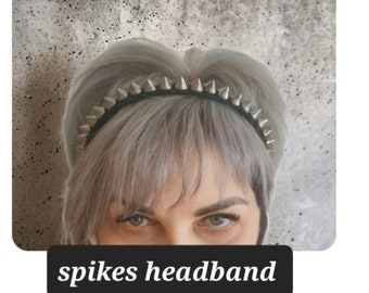 Edgy Spike Headband - Punk Rock Hairpiece with Gothic Vibes Goth Accessories Gothic Spike Turban Emo Girl Hair Accessory