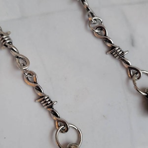 Chunky barbed wire chain shoe charm. Metal Chain charms accessories. Shoe chain 2 pcs set. Gifts for Sister