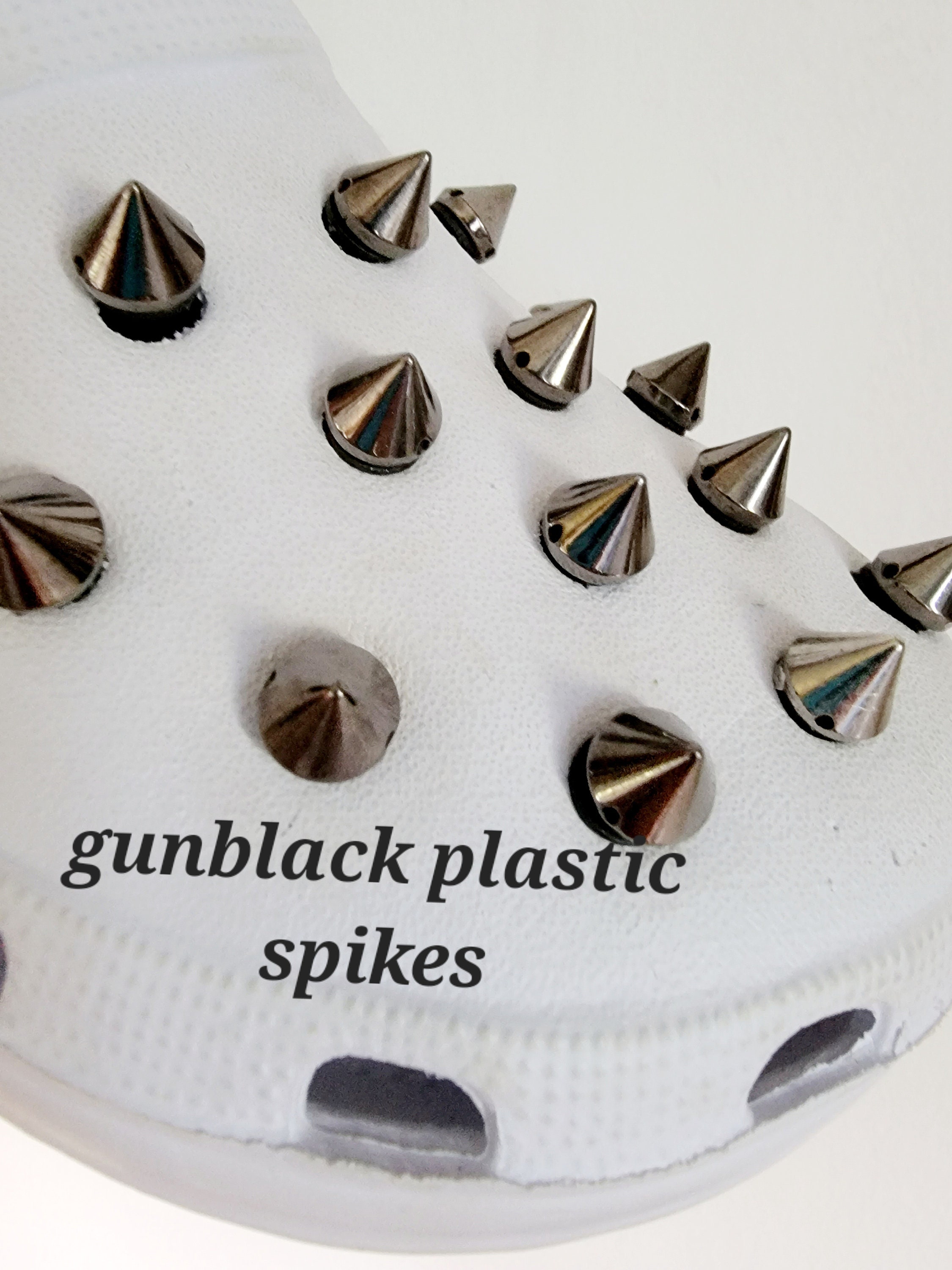 Ultimate Big Shoes Spikes, 10 Spike Shoes Charm Set, Spikes Shoes Charms, Gothic Shoe Charms, Spike Shoe Charm, Plastic Cone Spikes