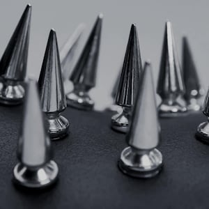Edgy spike decoration.Punk Metal Rivets. Black Metal Shoe charm. Goth Style shoe charms  4/6/12/26 pcs. Spikes Studs Accessories Boots spike