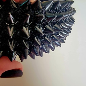 Gothic headband- Spiked barrette-Studded  Headband-Spiked headband-Vintage handmade - Black headband - Hair accessories-Edgy Spike
