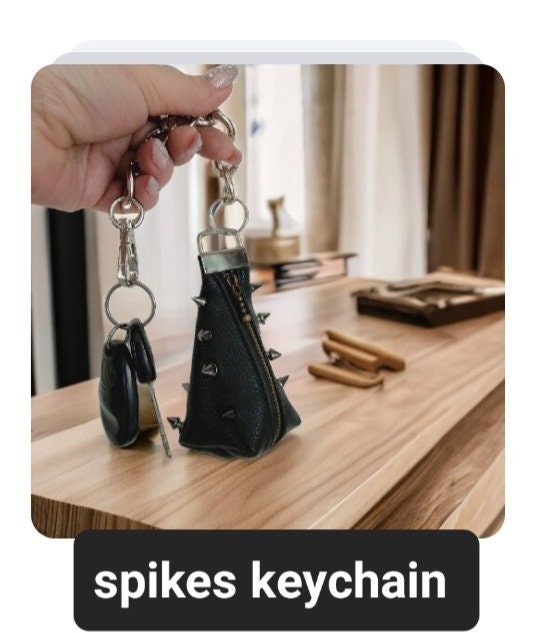 POPSEWING Leather Zipper Car Key Case | Keys Origanizer Keychain Green
