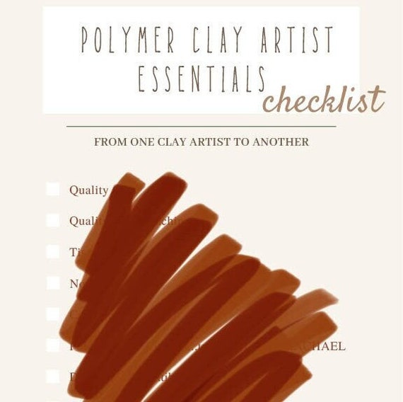 Polymer Clay Artist Essentials Checklist 22 Essential Items Etsy