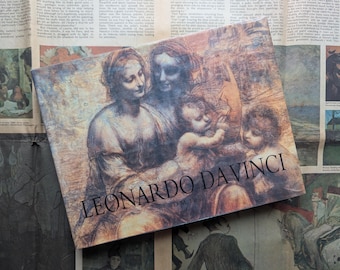Leonardo da Vinci Vintage Art Book 2003 Renaissance Drawings Paintings Architecture