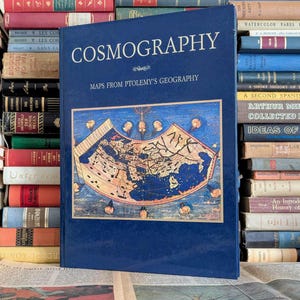 Cartes de cosmographie de la géographie de Ptolémée - 1990 - livre à couverture rigide vintage - Ptolémée - cosmique - livres spatiaux - univers galaxie