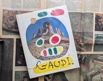 Libro de arte vintage de Antoni Gaudí de 1960: Arquitectura de Barcelona
