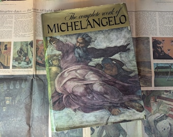 The Complete Works of Michelangelo 1966 Oversized Vintage Art Book High Renaissance