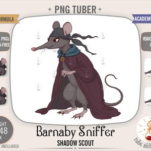 PNG tuber | Shadow Scout | Veadotube Mini OBS | Dark Academia Character | Barnaby Sniffer Digital Download image 1
