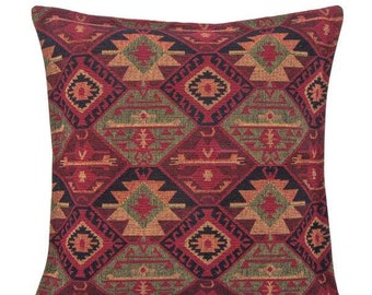 Vintage Kilim Pillow Case 18*18Hand Woven Shaggy Rug Cushion Cover Rustic 1565 