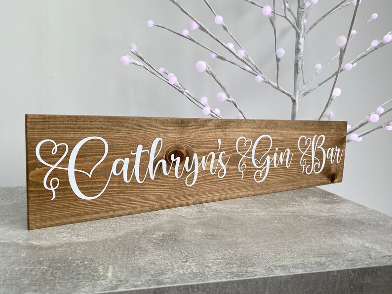Personalised Bar Sign Pub Gin Home Bar Plaque Etsy UK