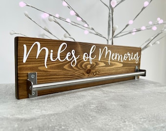 Medal Hanger Handmade Personalised Wooden Plaque Sign | Miles of Memories | run | Family | Home | Gift | Display | Father's Day