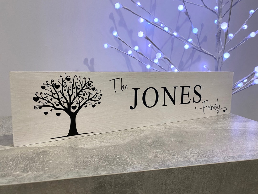 Family Tree Personalised Name Handmade Wooden Plaque | Home | Gift ...
