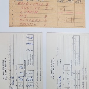 1950's Canadian School Report Cards Ephemera