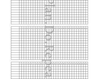 Yearly/Monthly 3 Trackers on 8 1/2 x 11 Page - Perfect for Junk Journals, bullet journals, planners, calendars, or any personal planning!