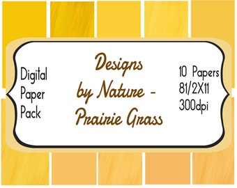 Designs by Nature: Prairie Grass Paper - 8 1/2 x 11 - 10 Pages - 300dpi