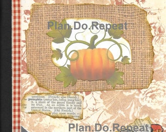 Five Printable Digital Collage Composition Notebook Pages/Pumpkin/Black & White Check/Rooster/Country/Handmade/Mushrooms/Menu/Lists/So Cute!