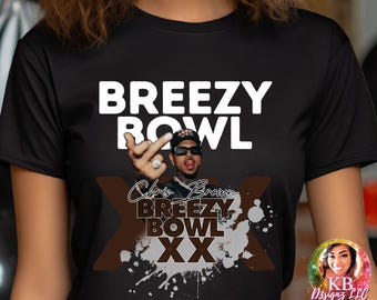 Chris Brown Breezy Bowl XX Tour 2025 DTF, Breezy Bowl Design, Chris Brown dtf transfer, Breezy Bowl Tour Ready To Press DTF Transfer