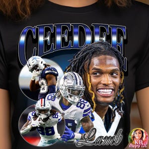 CeeDee Lamb T Shirt Design, Ready To Press DTF Transfer. Retro, 90s Vintage, Bootleg Tee DTF Transfer