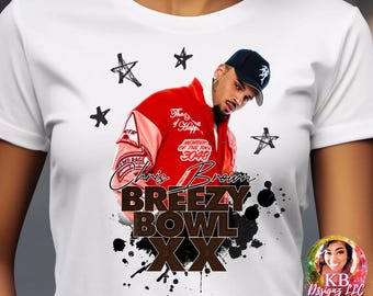 Chris Brown Breezy Bowl XX Tour 2025 DTF, Breezy Bowl Design, Chris Brown dtf transfer, Breezy Bowl Tour Ready To Press DTF Transfer