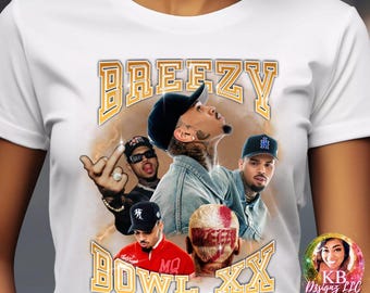 Chris Brown Breezy Bowl XX Tour 2025 DTF, Breezy Bowl Design, Chris Brown dtf transfer, Breezy Bowl Tour Ready To Press DTF Transfer