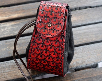 Handmade Leather Dice Pouch DnD Larp